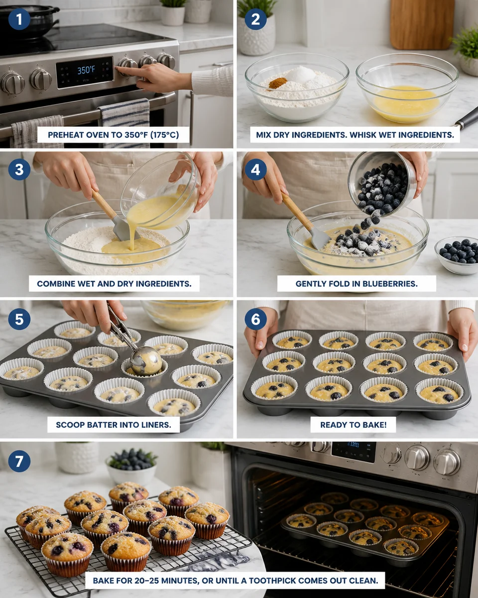 High Fiber Blueberry Muffins