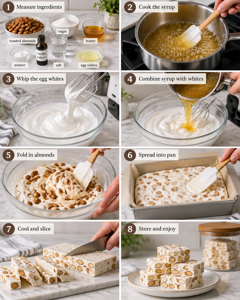 Homemade Almond Nougat