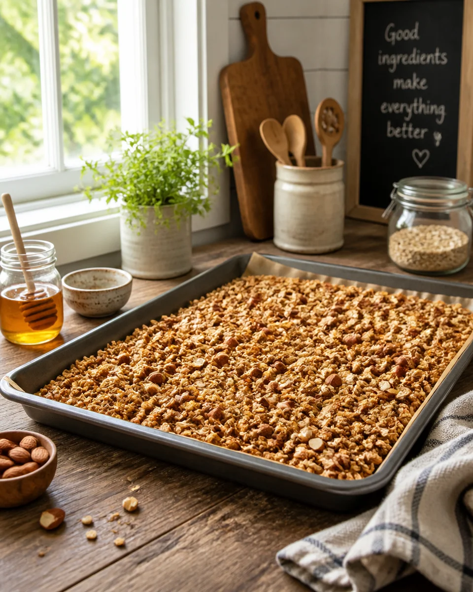 Homemade Granola with Honey and Almonds