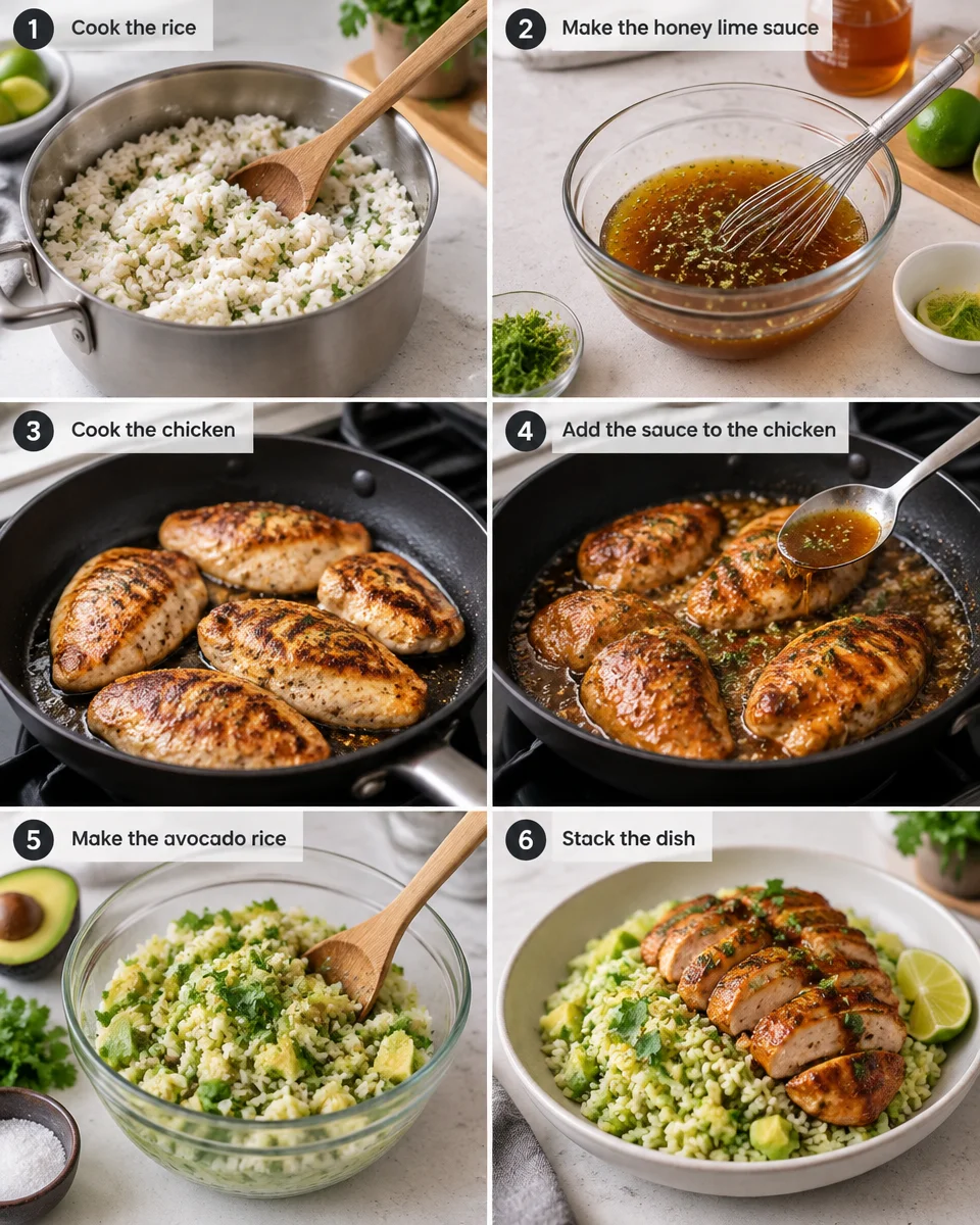 Honey Lime Chicken with Avocado Rice