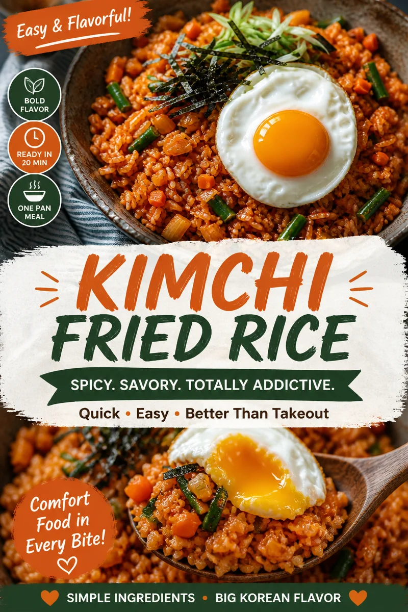 Kimchi Fried Rice (Easy Recipe)