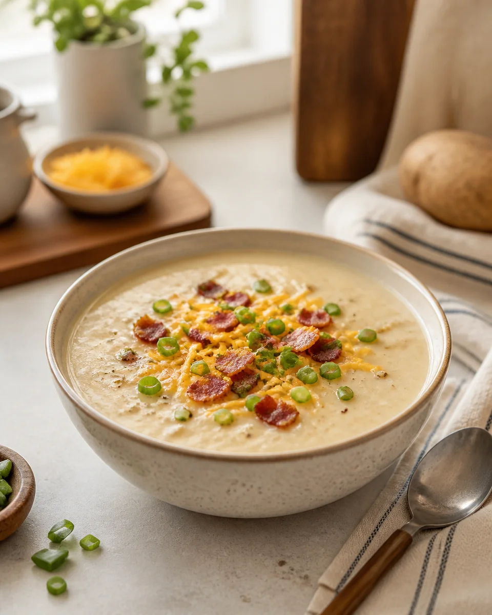 Loaded Baked Potato Soup (Lighter Version)