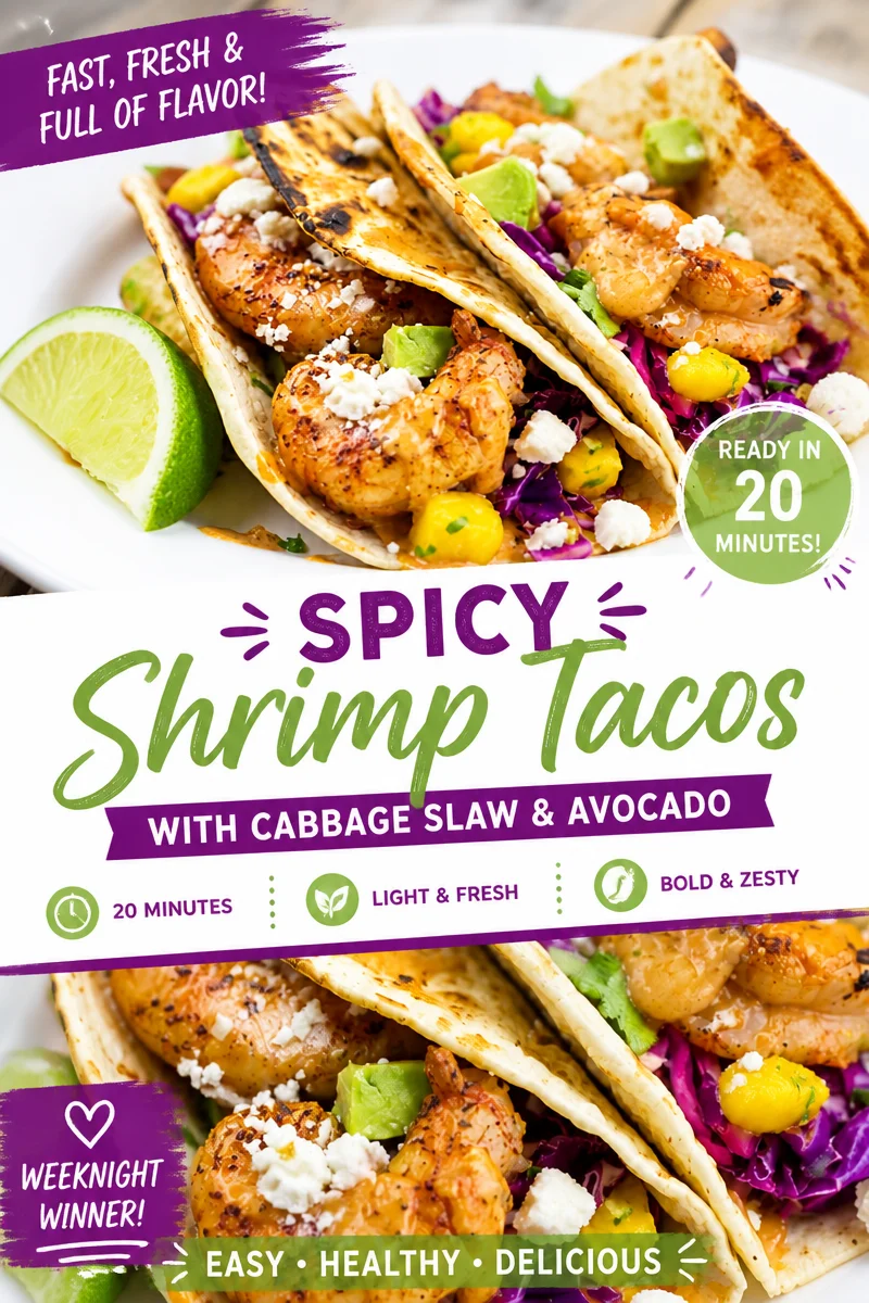 Mango Shrimp Tacos with Slaw