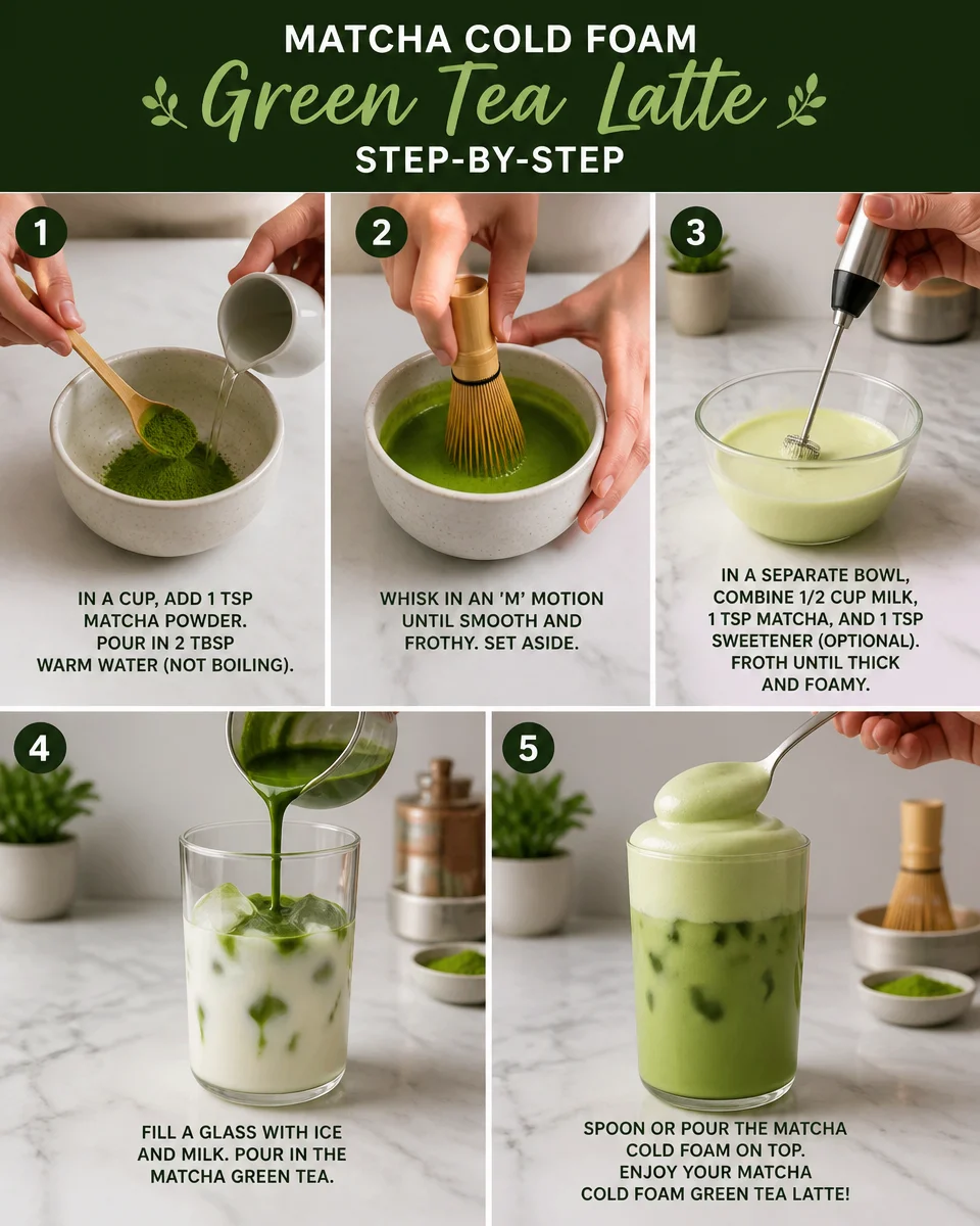Matcha Cold Foam Green Tea Latte