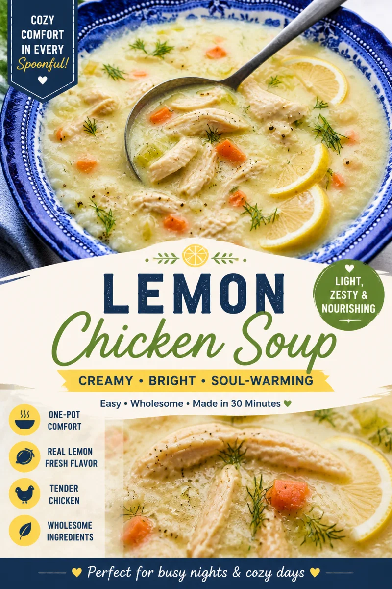 Mediterranean Lemon Chicken Soup