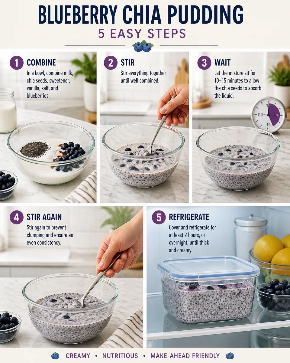 No-Bake Blueberry Chia Pudding