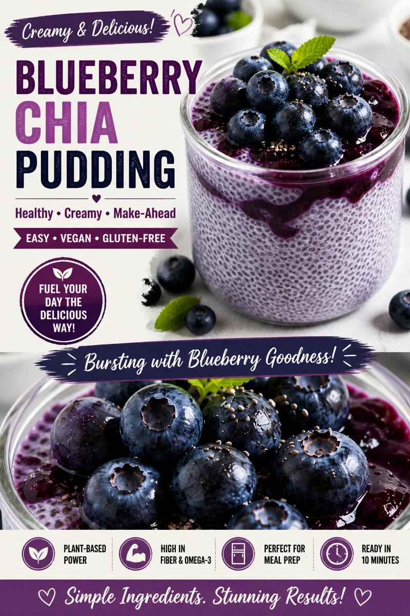 No-Bake Blueberry Chia Pudding