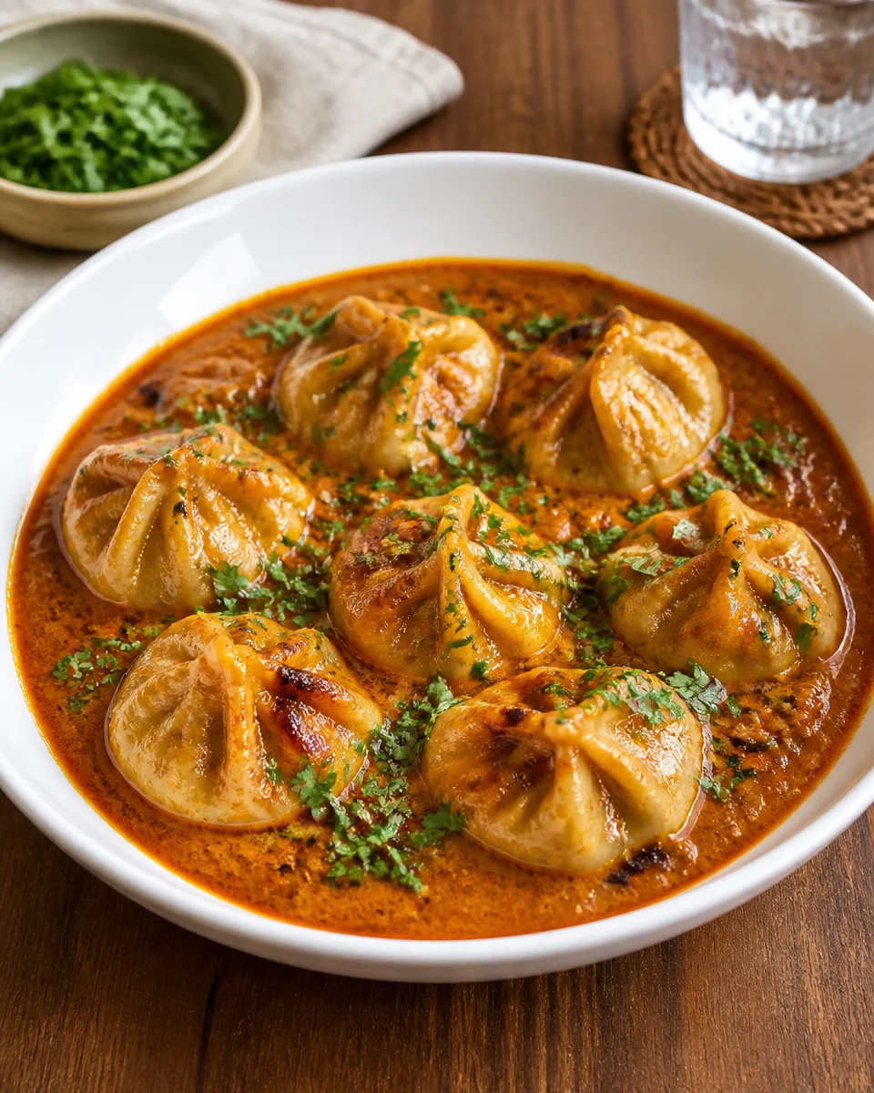 One Pan Dumpling Curry Bake