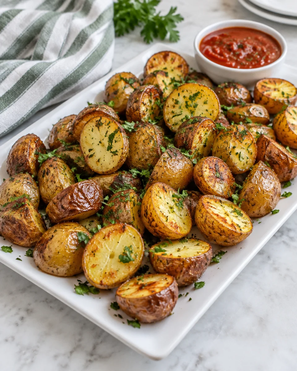 Parmesan Herb Crusted Roasted Potatoes