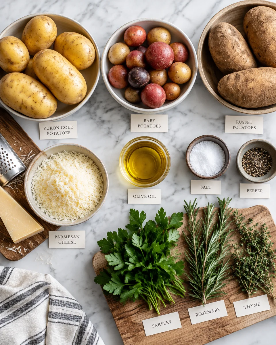 Parmesan Herb Crusted Roasted Potatoes