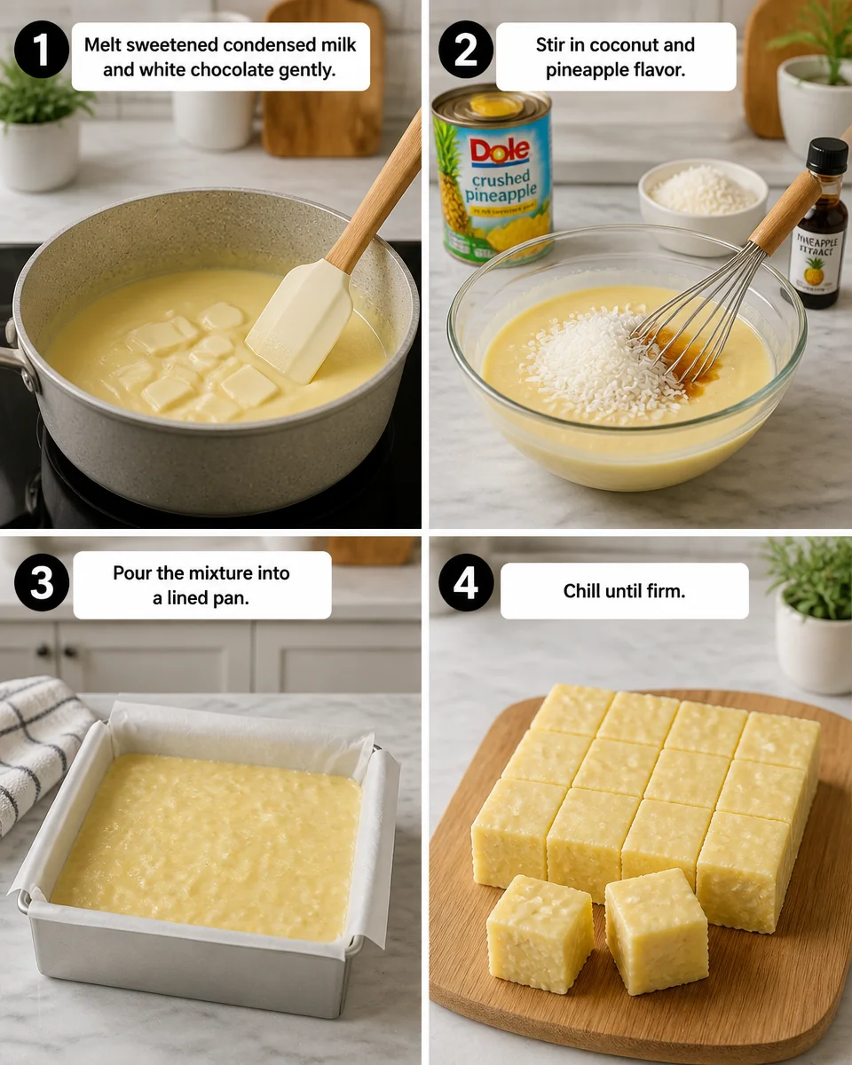 Pineapple Coconut Fudge