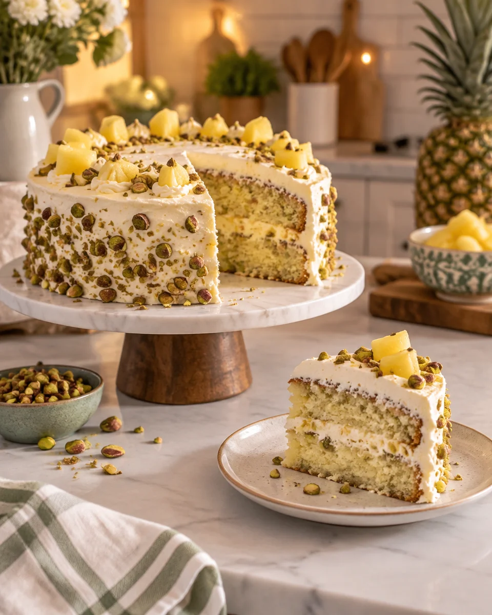 Pistachio Pineapple Cake Recipe