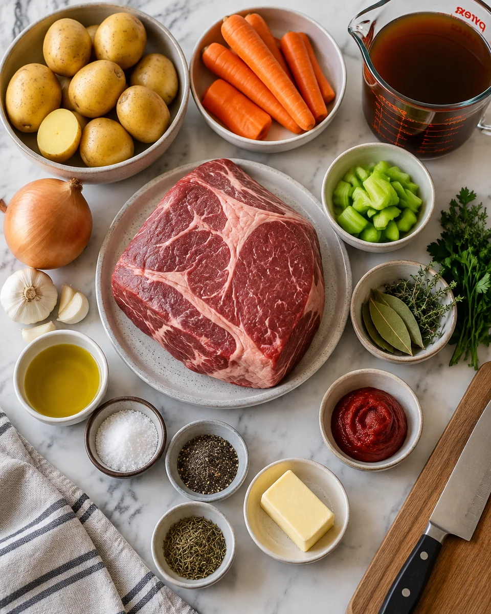 pot roast over mashed potatoes