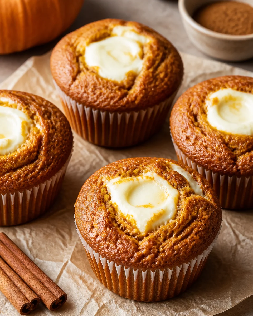 Pumpkin Cream Cheese Muffins (Bakery Style)
