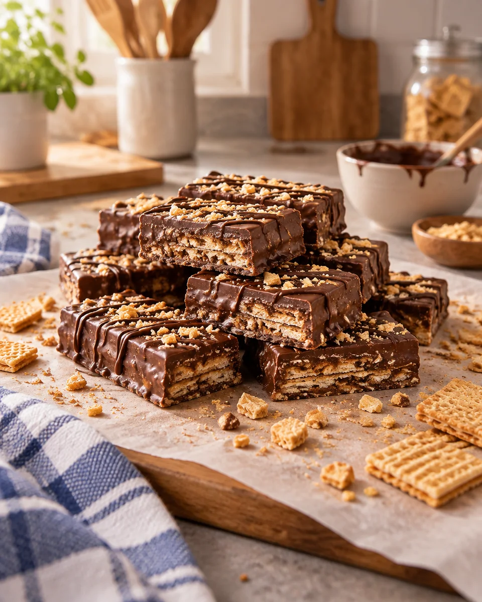 no bake crunchie slice