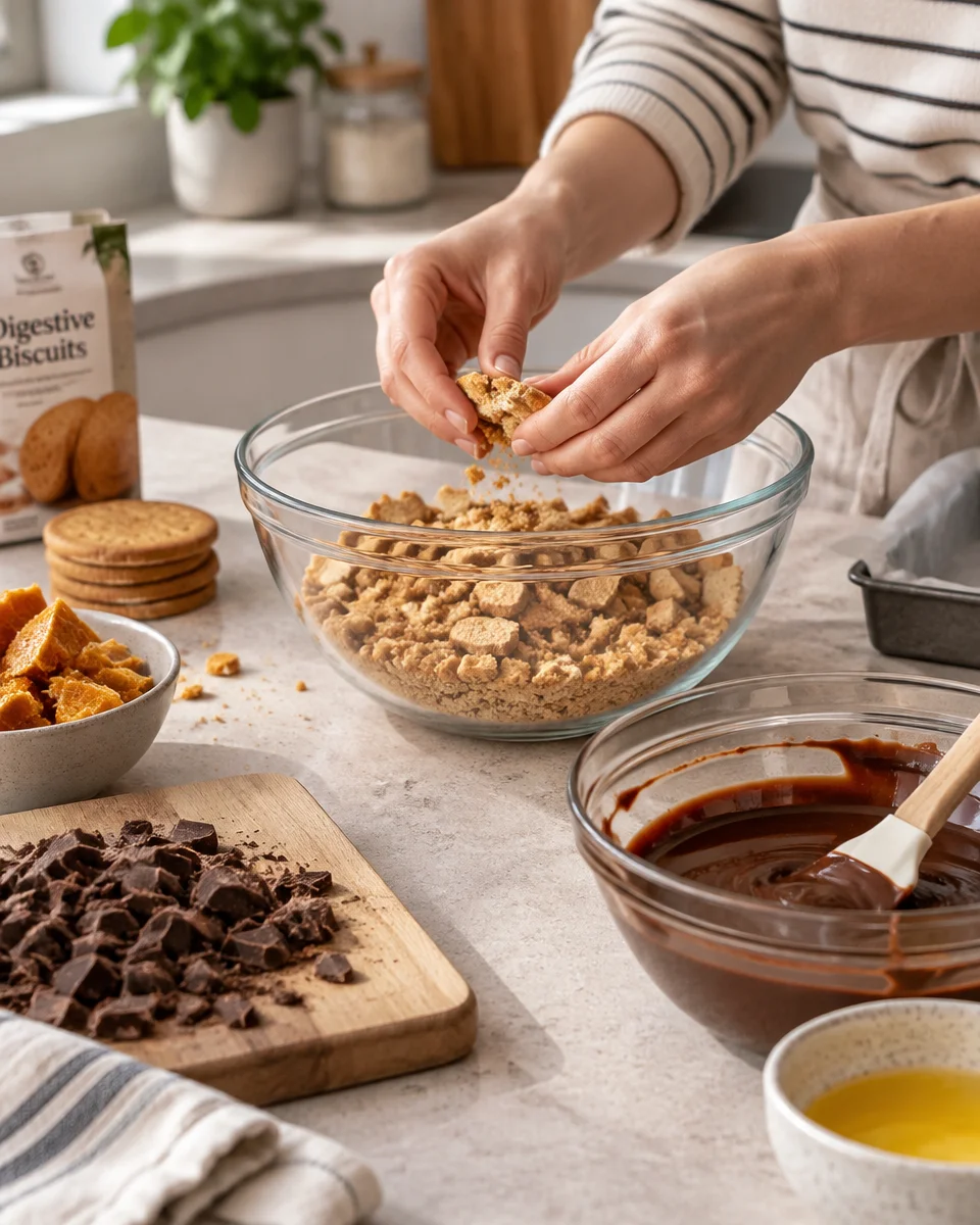 Quick No-Bake Crunchie Slice Recipe