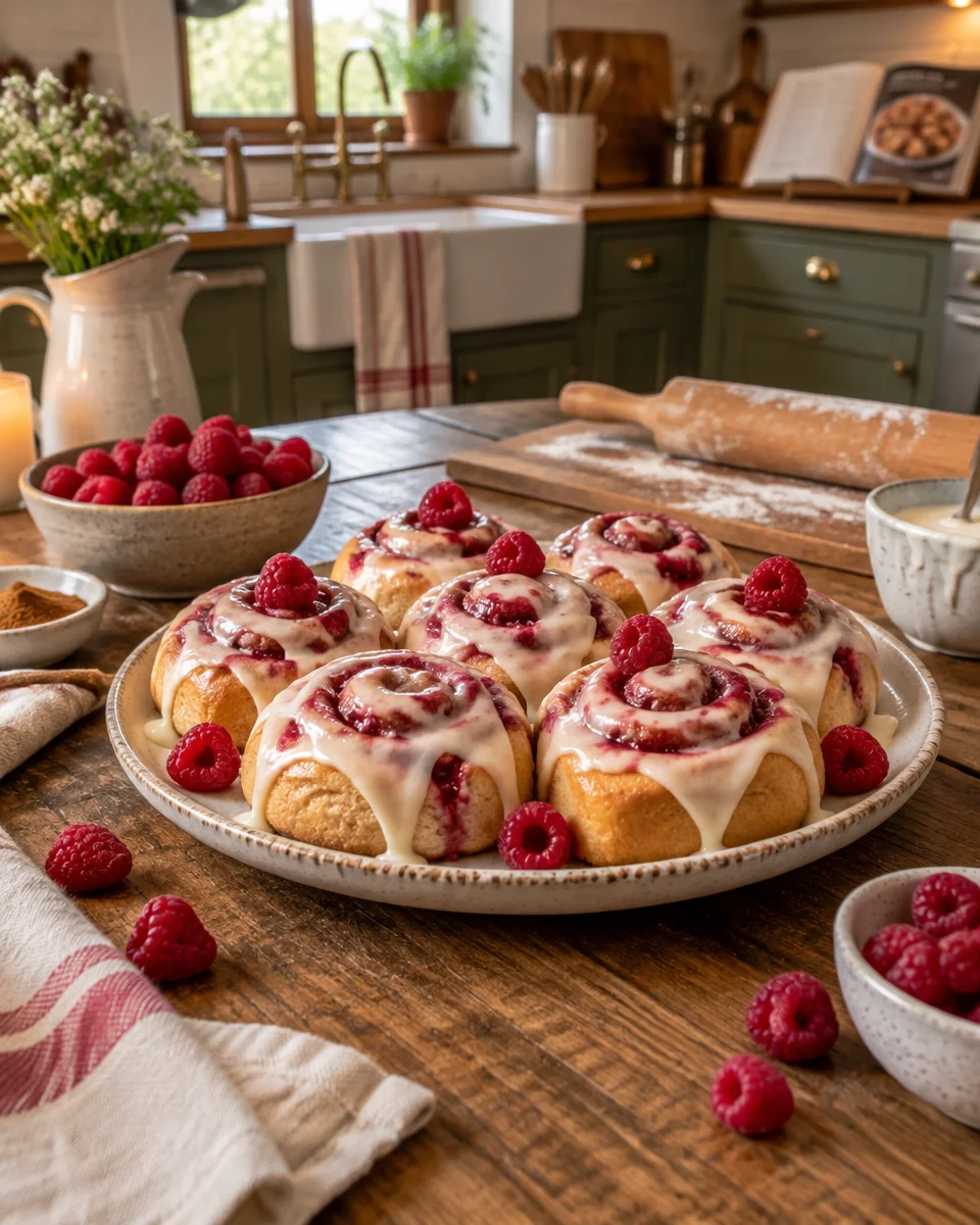 raspberry cinnamon rolls