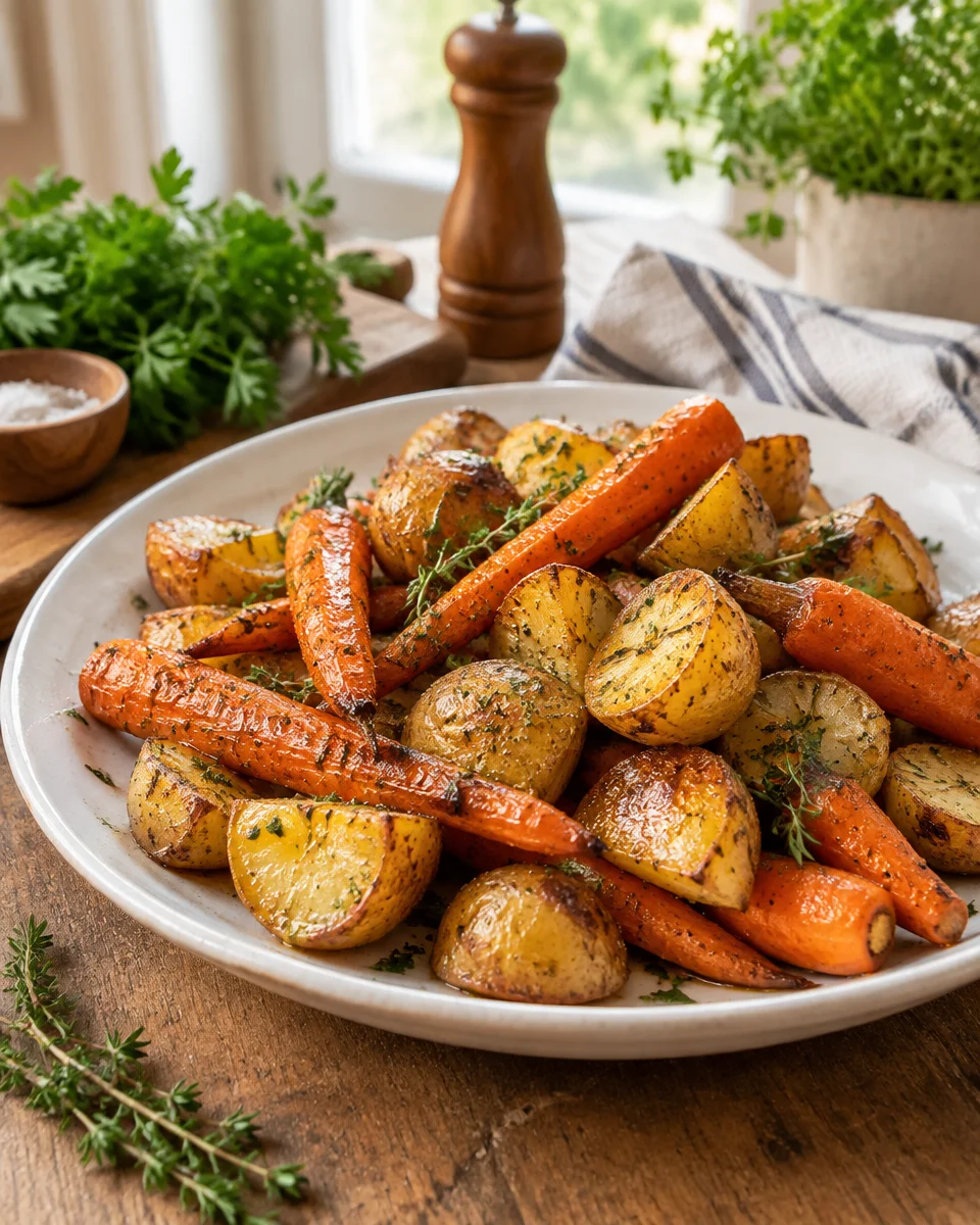Roasted Potatoes and Carrots