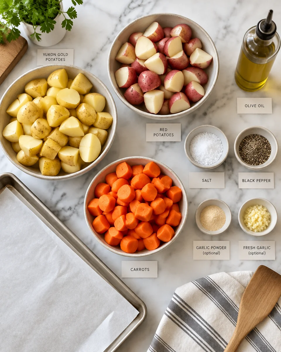 Roasted Potatoes and Carrots