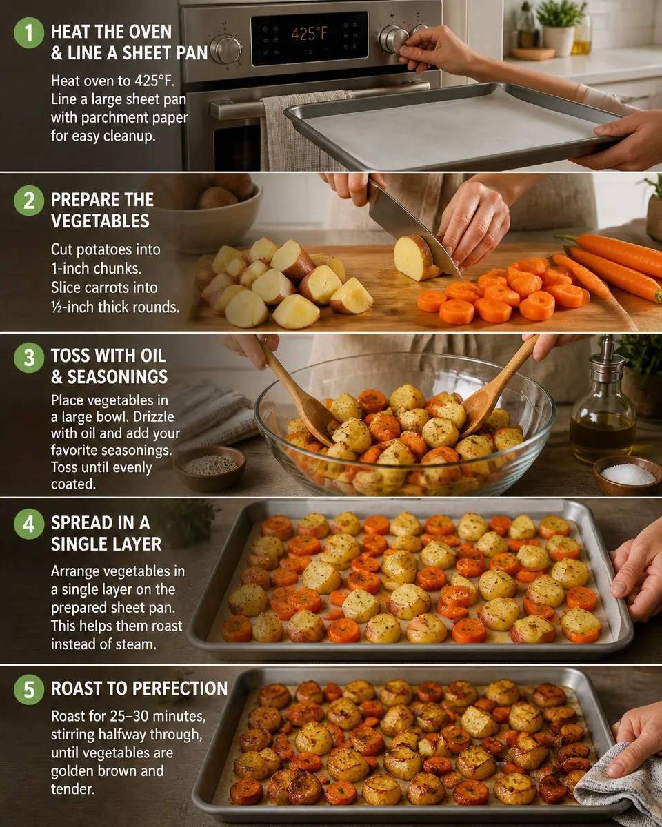 Roasted Potatoes and Carrots