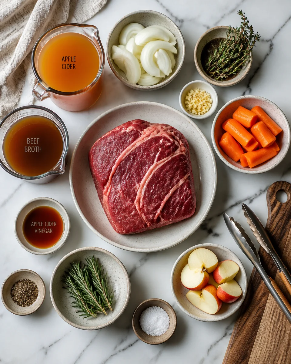 Slow Cooker Apple Cider Pot Roast