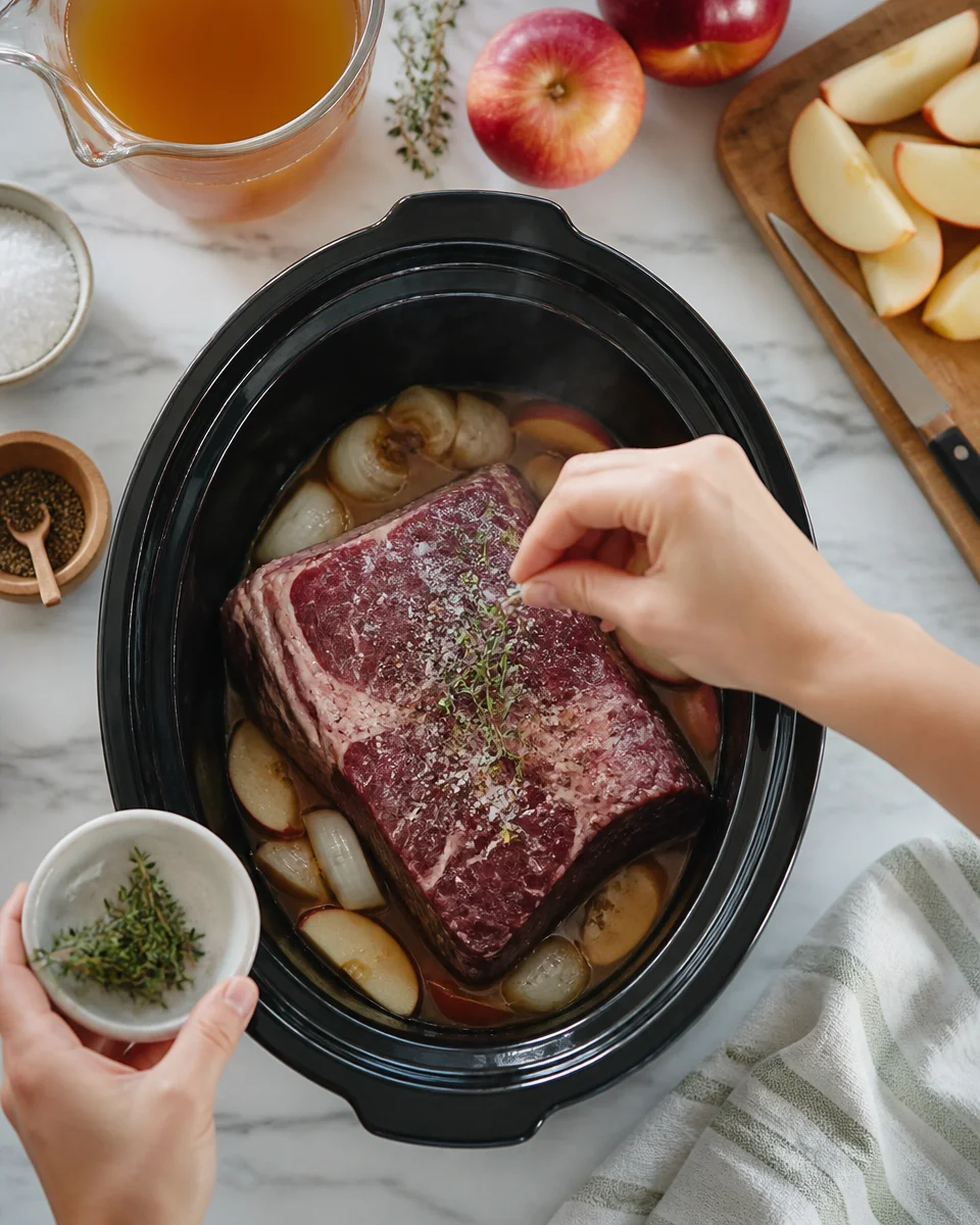Slow Cooker Apple Cider Pot Roast
