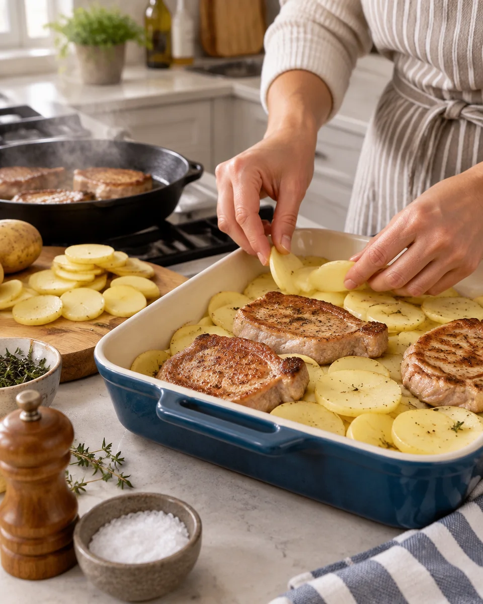 pork chops and scalloped potatoes