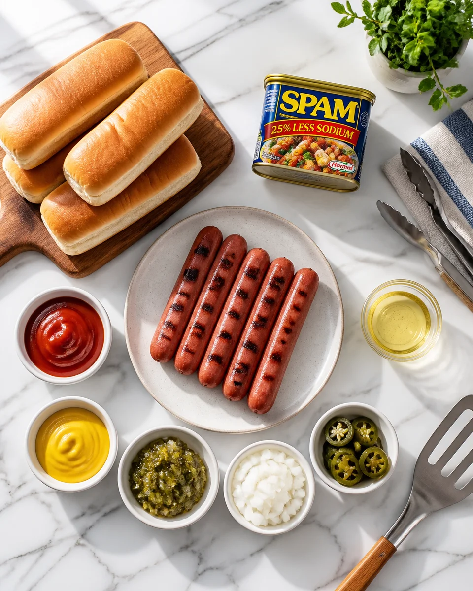 Spam Dogs (Grilled Spam Hot Dogs)