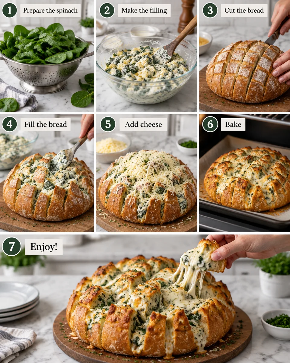 Spinach Artichoke Pull-Apart Bread