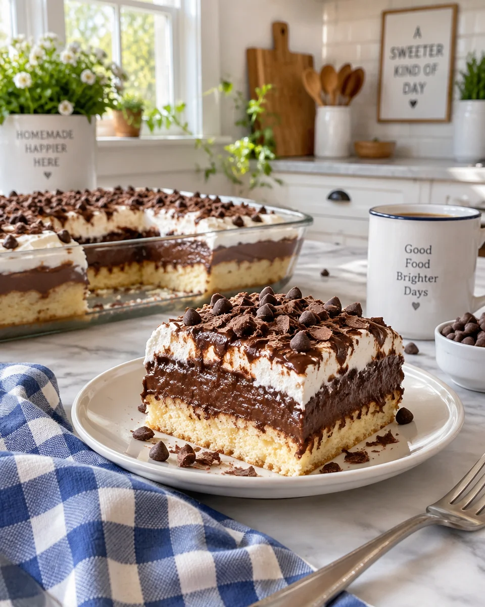 Vanilla and Chocolate Pudding Cake