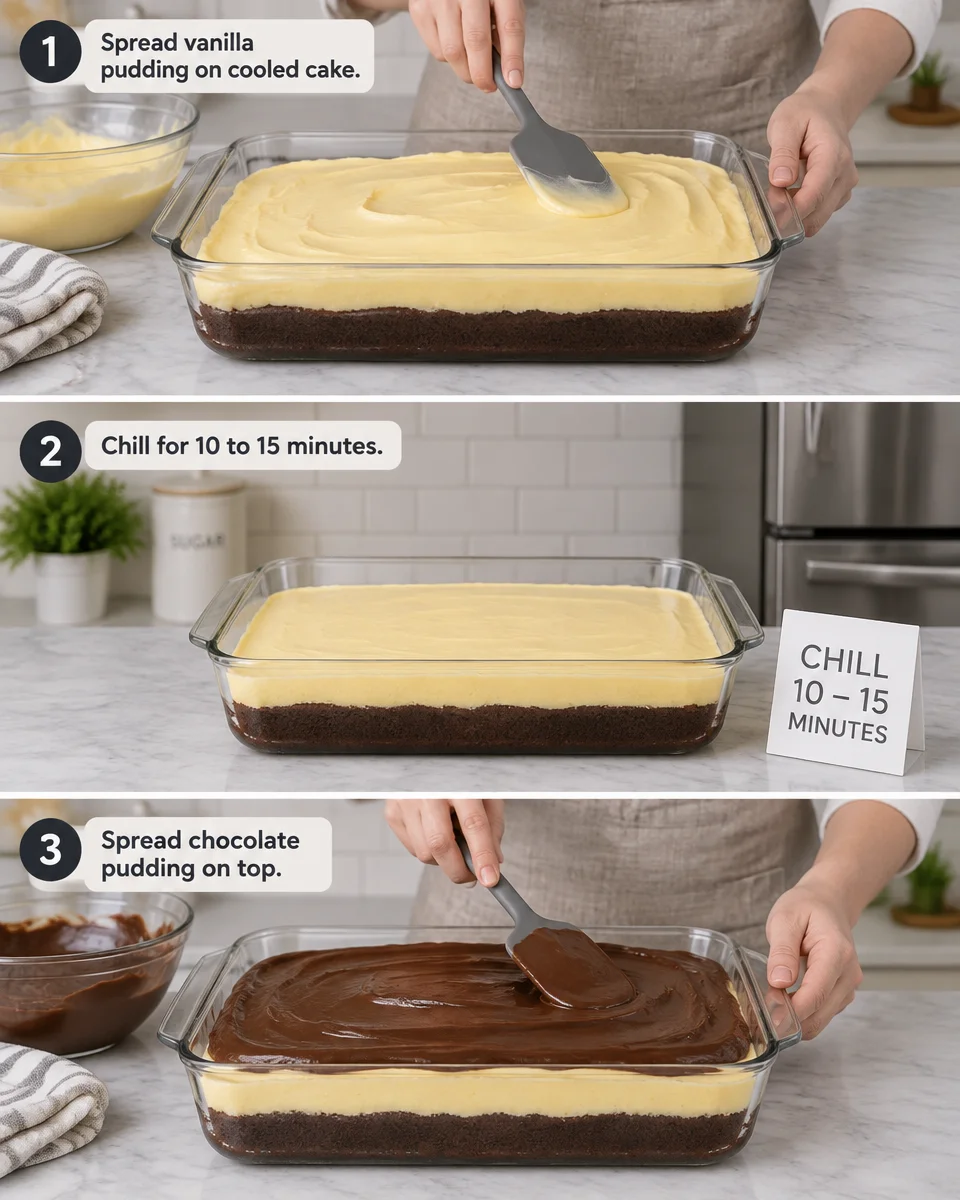 Vanilla and Chocolate Pudding Cake